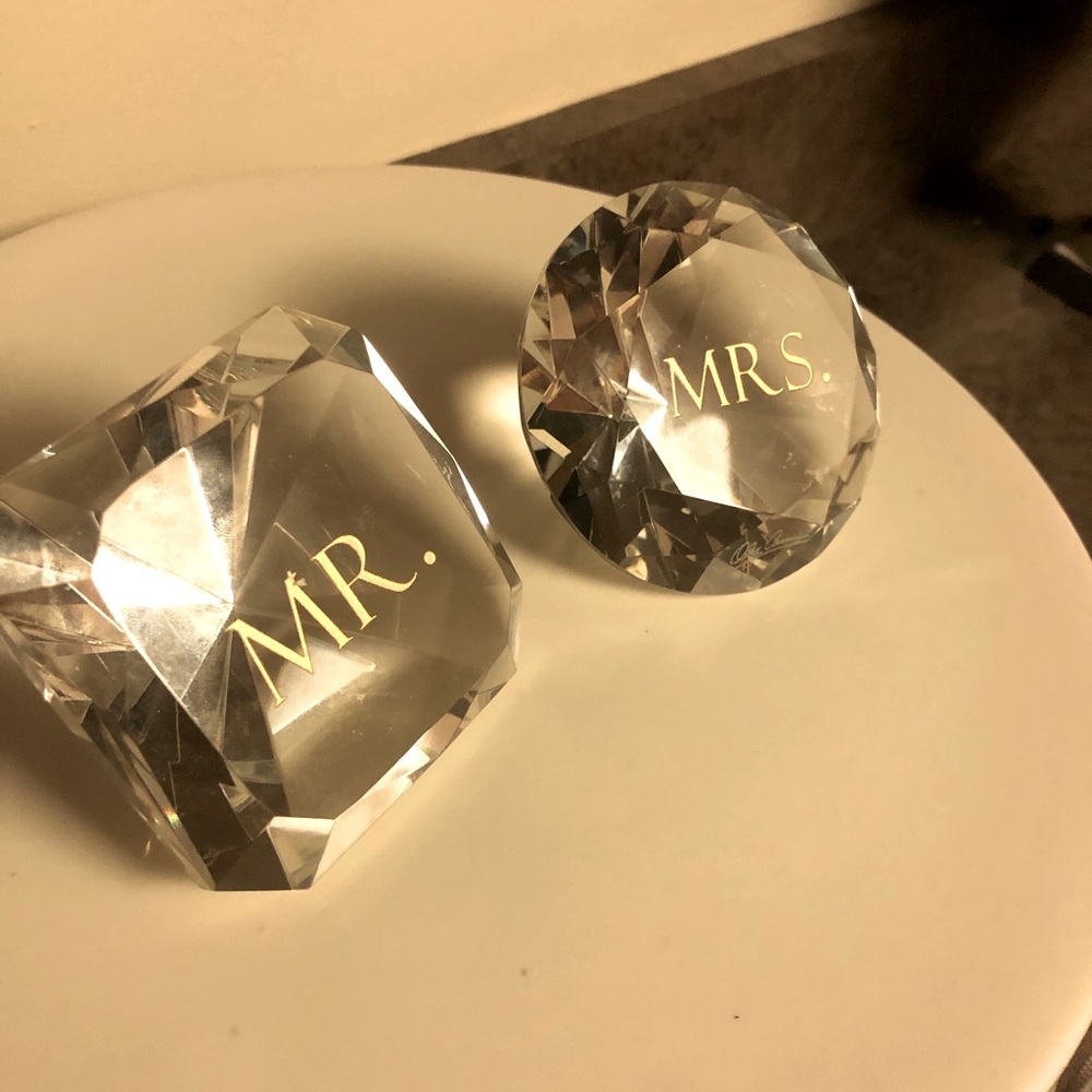 Oleg Cassini crystal Mr & Mrs